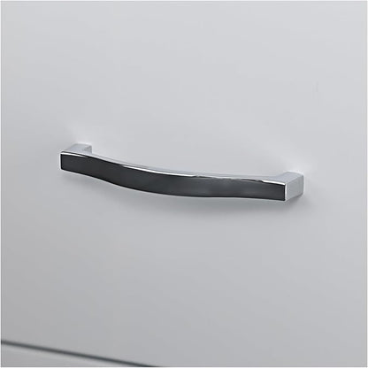 Lorell LYS SOHO Box/File/File Mobile White File Cabinet, 3 Drawer, 26.5 x 14.3 x 18 in