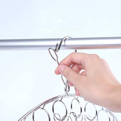 Suwimut 10 Pack Laundry Drying Rack Clothes Hanger with 10 Clips, Stainless Steel Clothes Drying Rack Sock Hangers Windproof Clip and Drip Hanger for Drying Socks, Bras, Towel, Underwear, Diapers