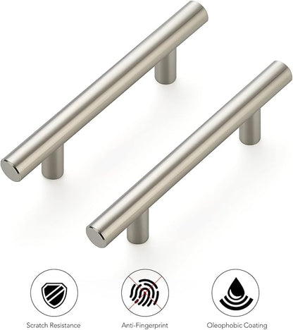 Ravinte 55 Pack 5'' Cabinet Pulls Brushed Nickel Stainless Steel Kitchen Drawer Pulls Cabinet Handles 3" Hole Center