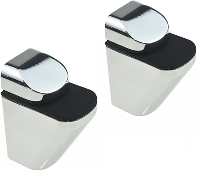Adjustable Wood/Glass Shelf Bracket Wall Mount, Polished Chrome, 2 Pack