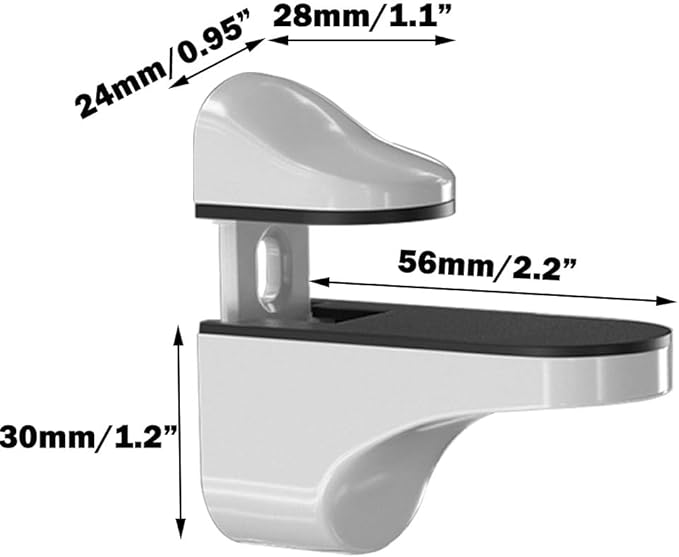 Adjustable Wood/Glass Shelf Bracket Wall Mount, White, 4 Pack