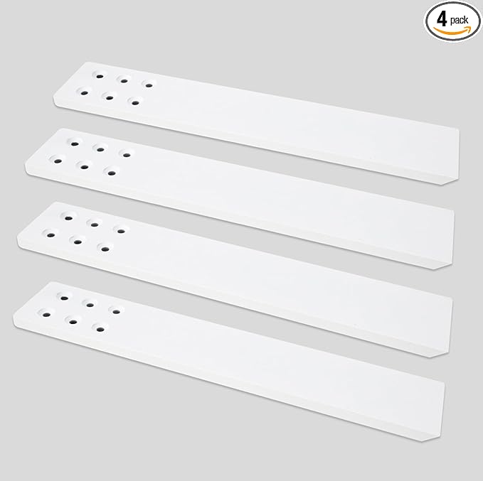Countertop Support Bracket 4 Pack 14" Lx 2.5" W Hidden White Knee Wall Support Countertop Bracket 3/8" Thick Heavy Duty for Quartz/Granite/Wood/Concret Countertops Screws Included