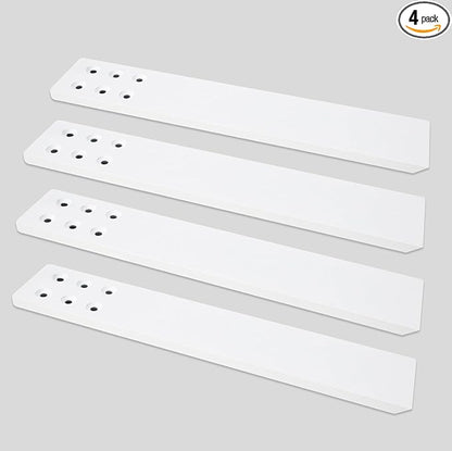Countertop Support Bracket 4 Pack 14" Lx 2.5" W Hidden White Knee Wall Support Countertop Bracket 3/8" Thick Heavy Duty for Quartz/Granite/Wood/Concret Countertops Screws Included