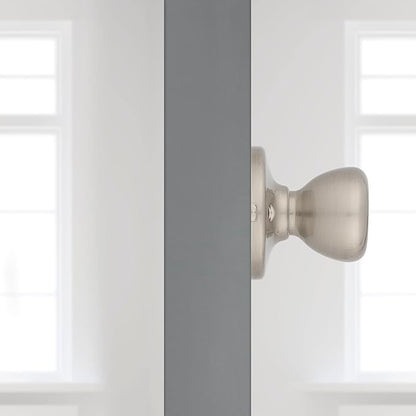 Kwikset 94880-572 Tylo Door Knob, Dummy, Antique Brass (Pack of 2)