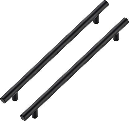 JOY DECOR 45 Pack Cabinet Handles, Black Cabinet Pulls, 8-3/4 in Hole Center Kitchen Hardware, Stainless Steel T Bar Handles for Dresser Drawers