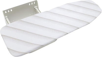 Wall Mounted Ironing Board, Foldable Iron Board with Heat Resistant Cover in Wall White Foldable Ironing Board Space Saving for Home Laundry Room