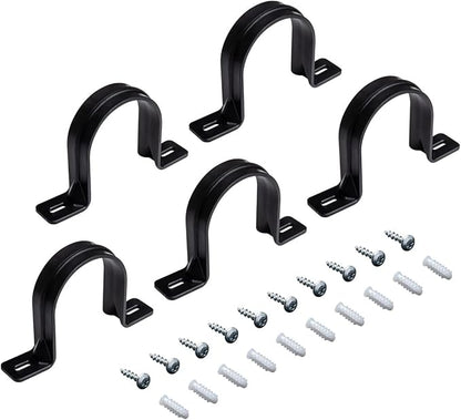 POWERTEC 70319 Hangers for 2-1/2" Dust Collection Hose, Pipes and Dust Collection Fittings with Mounting Screws, 5 PK