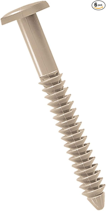 Ekena Millwork LVSL0006WI 3" Lifetime Vinyl Shutter-Lok's (6/Bag)