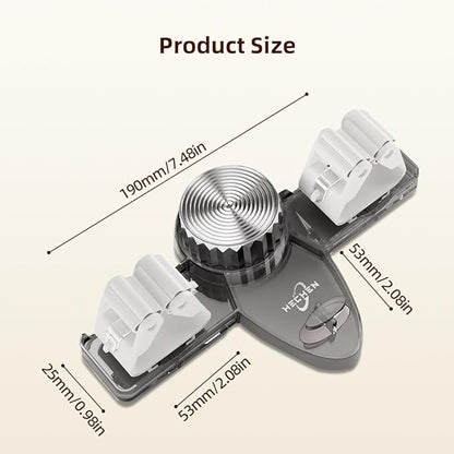 Broom Holder Mop Hanger, Wall Mount Mop Grippers, Self Adhesive Mop and Broom Holder Wall Mount, No Punching Required Broom Hanger Organizer for Bathroom, Kitchen, Utility Room, Laundry Room