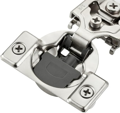 10 Pack 5 Pairs 3/8 inch Overlay Soft Close Hinges for Kitchen Cabinet Hinges Satin Nickel Hidden Hinges Stainless Steel Concealed Hinge self Closing