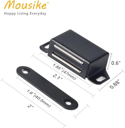 Mousike Cabinet Magnets 30lb Stainless Steel Magnetic Door Catch with Strong Magnetic for Kitchen Cupboard Wardrobe Closet Cabinet Door Drawer Latch