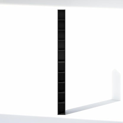 Furinno Fulda 10-Tier Closet Organizers and Storage, Open Shelf, Storage Organizer, 6-Inch Width, for Closet, Bedroom, Blackwood