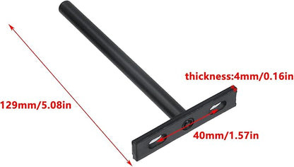 Antrader 5 Inch Solid Steel Floating Shelf Brackets, 6Pcs Blind Shelf Supports (Large) Hidden Floating Wall Shelf Support Bracket for Floating Wood Shelves, Matte Black