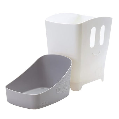 Ubbi Freestanding Bath Toy Organizer Bath Caddy with Removable Drying Rack Bin and Scoop for Toddlers and Baby, Gray (Pack of 6)