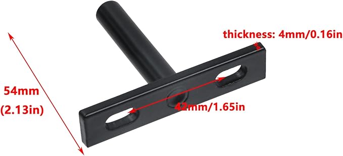 Antrader Black Floating Shelf Bracket,8Pcs 2 Inch Hidden Shelf Brackets Blind Shelf Bracket Hidden Brackets for Floating Wood Shelves,Screws and Wall Plugs Included