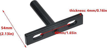 Antrader Black Floating Shelf Bracket,8Pcs 2 Inch Hidden Shelf Brackets Blind Shelf Bracket Hidden Brackets for Floating Wood Shelves,Screws and Wall Plugs Included