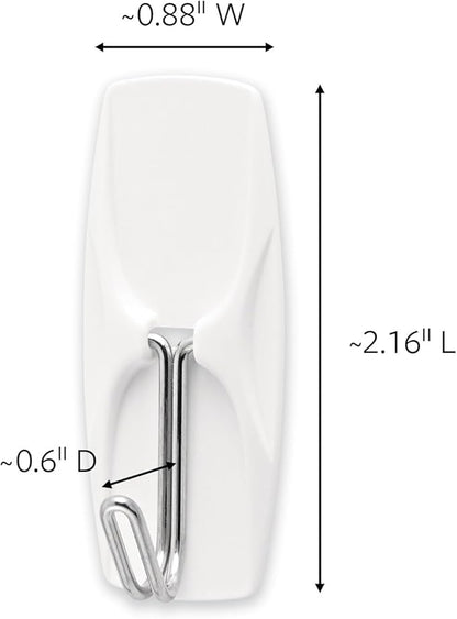 Command Medium Wire Toggle Hooks, 7 Wall Hook and 8 Strips, Damage-Free Hanging with Adhesive, No Tools for Hanging, Organization and Storage, Holds up to 2 lb