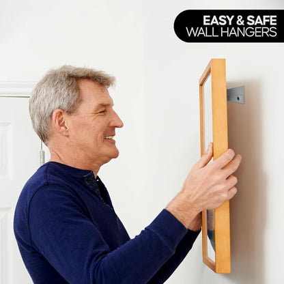 Versatile 2 inch 2 Pairs French Cleat Hanger heavy Duty - Mirror Brackets for Wall Mounting - Aluminium French Cleat Picture Hanging Kit - Hang with Confidence Using french cleat (Supports upto30 lbs)