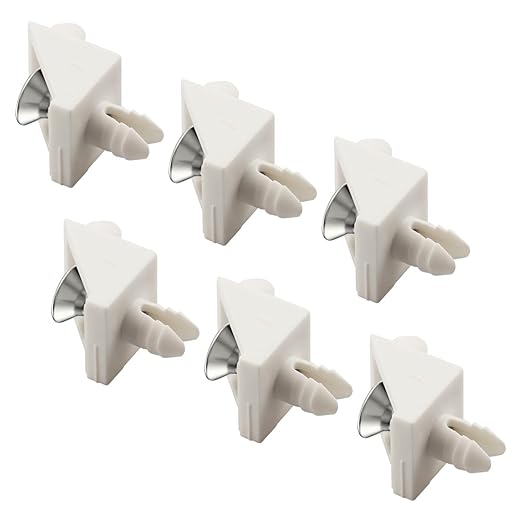 6Pcs Shelf Pins White Compatible with IKEA Shelf Part Number 101558 Screws Replacement for KOMPLEMENT and Pax Shelves