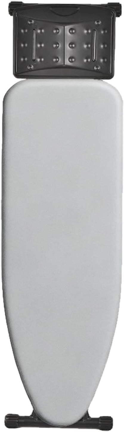Ironing Board, Adjustable Height Iron Board with Iron Rest, Foldable Metal Iron Table, Heavy Duty Iron Stand with Heat Resistant Cover and Thick Padding, Full Size 44"x13", Grey