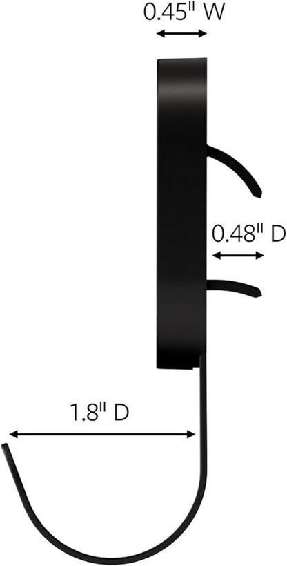 3M CLAW 25 lb. 2 Drywall Black Hooks & 2 Extra Picture Hangers, Heavyweight Hanging Solution for Backpacks, Jackets, Pictures and Room Decor, Cute Wall Hooks - 4 Pack