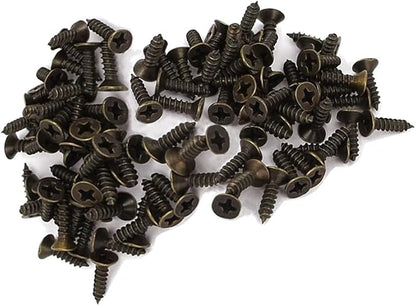 50pcs Round 25mm / 1-inch Mortise Type Metal Keyhole Hangers Shelf Brackets Picture Frame Hanging Plate (Antique Bronze)
