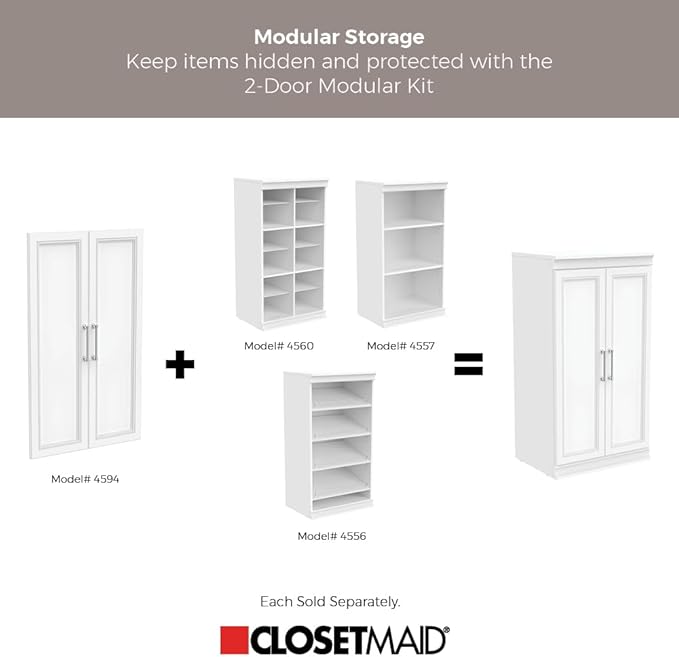 ClosetMaid Modular Storage Shelf Unit with 3 Shelves, White