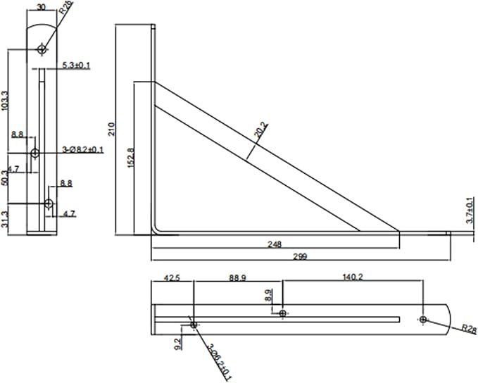 12 x 8 inch Heavy Duty Shelf Brackets, Load Capacity: 600 lb, 2-Pack White Metal L Supports for Wall Mounted Wood Shelving, Shelves Bracket with Screws, HOME MASTER HARDWARE