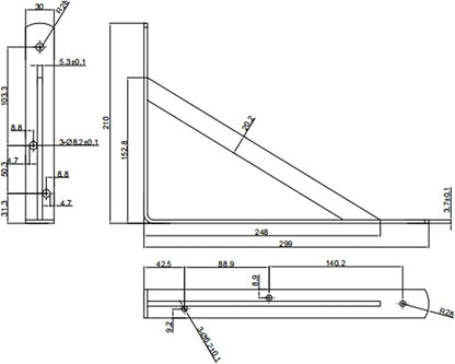 12 x 8 inch Heavy Duty Shelf Brackets, Load Capacity: 600 lb, 2-Pack White Metal L Supports for Wall Mounted Wood Shelving, Shelves Bracket with Screws, HOME MASTER HARDWARE