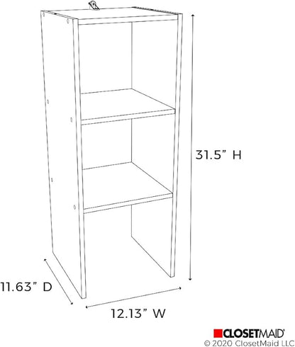 ClosetMaid 8953 Stackable Vertical Organizer, 31.5" H x 12.01" W x 11.61" D, White