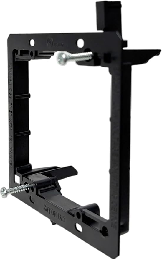 iMBAPrice LV2-1 Low Voltage Mounting Bracket, 2-Gang, 1-Pack | Dual Gang Wall Plate Bracket for Telephone, Network, HDMI, Coaxial & Speaker Cables | Low Voltage Mud Ring
