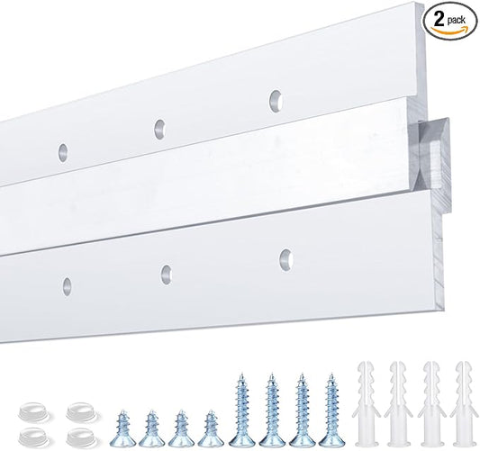 18'' French Cleat Heavy Duty- French Cleat Hanger- French Cleat Picture Hanger for Hanging Picture and Mirror, Shelf, Headboard, Panel or Whiteboard (2 Pairs, Supports 140 lbs )
