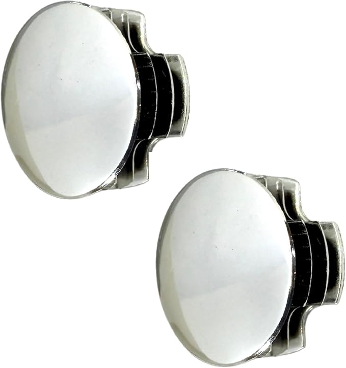 Chrome End Cap for 32mm Diameter Closet Rod | 2 Pack