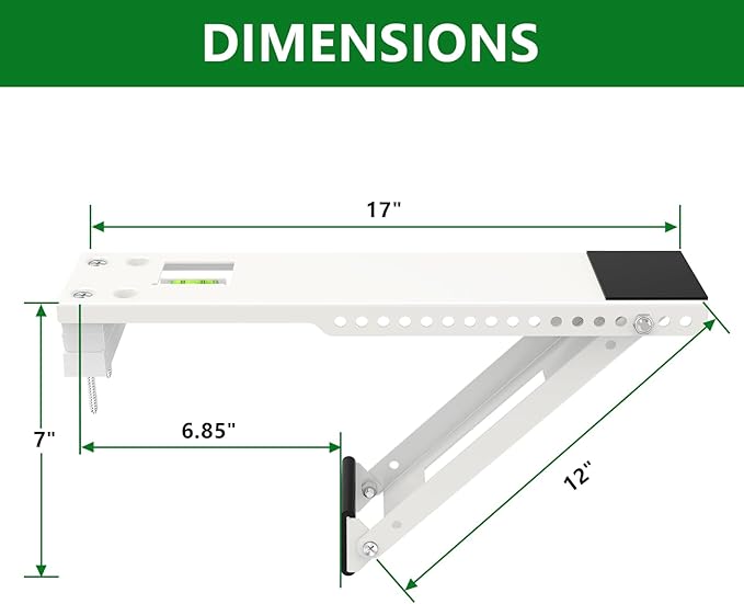 Window Air Conditioner Support Bracket,Universal AC Support Bracket Heavy Duty, Up to 165 lbs,