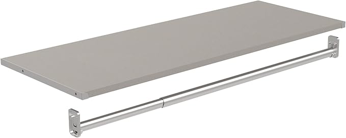 ClosetMaid Modular Storage Shelf and Hang Rod Kit, Taupe