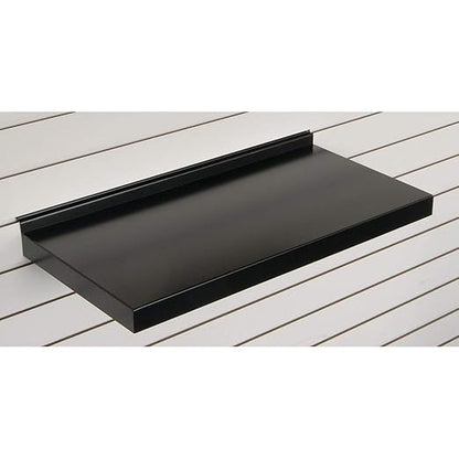 Retail Resource 76809 Slat Wall Shelves, 24", Metal, Black