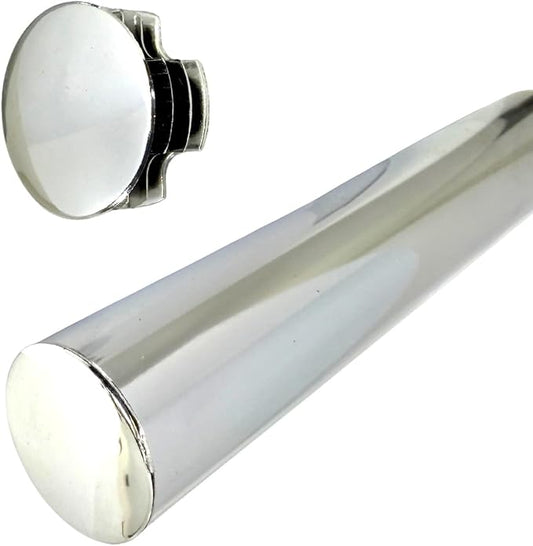 Chrome End Cap for 32mm Diameter Closet Rod | 2 Pack