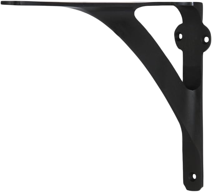 Set of 2 Shelf Brackets for 8", 10", 12" Shelves - Oil Rubbed Bronze Finish - 9.88" X 7.38" Heavy Duty Brass L Brackets for Wall Shelves Hardware Included,