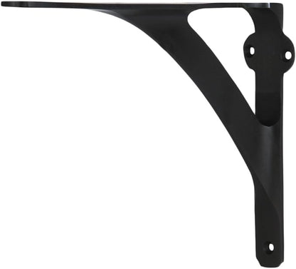 Set of 2 Shelf Brackets for 8", 10", 12" Shelves - Oil Rubbed Bronze Finish - 9.88" X 7.38" Heavy Duty Brass L Brackets for Wall Shelves Hardware Included,
