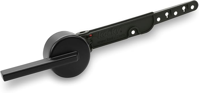 Korky StrongARM Metal Toilet Handle and Lever - Universal to Fit Front, Angled, Side, Left, and Right Mount Toilets - Contemporary Style in Matte Black