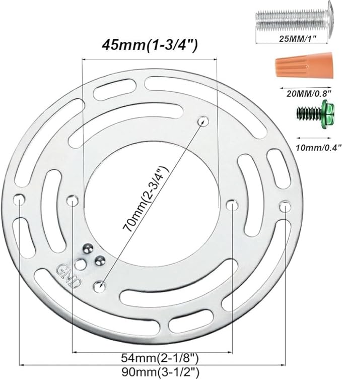 4 Inch Ceiling Light Fixture Mounting Bracket, 10 Sets Universal Light Crossbar with Screws for Pendant Lamps,Wall Lamps and Close to Ceiling Light (Circle)
