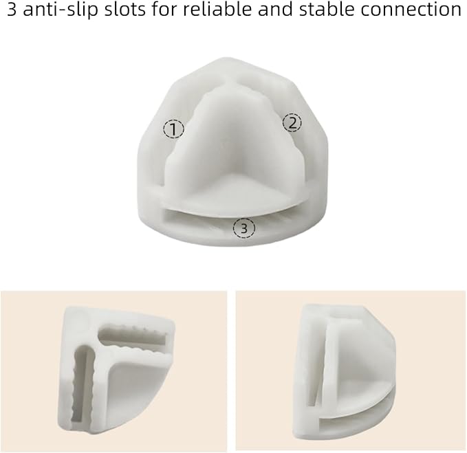 10Pcs Wire Cube Connectors, White Wire Cube Storage Connectors Corner Wire Grid Cube Shelf Plastic Connectors Clips for Wire Cube Storage Shelving Unit and Modular Closet Organizer, SATONBEYI