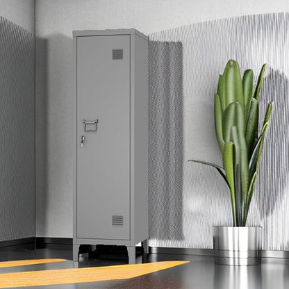 MIOCASA Metal Cabinet Home Office Storage Cabinets with Doors and Shelves Lockable File Cabinet Organizer Coat Lockers for Kids