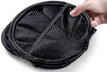 2 Packs Mesh Pop up Laundry Hamper (Black) with Portable Handles, Collapsible for Storage, Foldable Pop-Up Laundry Bags for Home, College Dorm or Travel