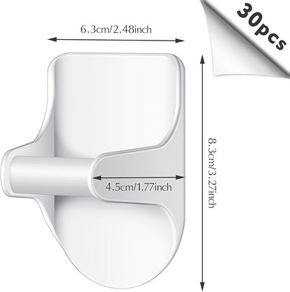 Taiyin 8 Pcs Wall Mount Spray Bottle Hooks Holder Spray Bottle Hanger Adhesive Hook to Create Storage Space Rack Organizer Hanger for Cabinet Kitchen Variety Surfaces (White)