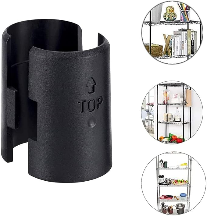 Shelf Lock Clip, 25 Pairs (50 Pcs) 1 inches Wire Shelving Lock Clips Post Shelvings Sleeves Replacements for Wire Shelving