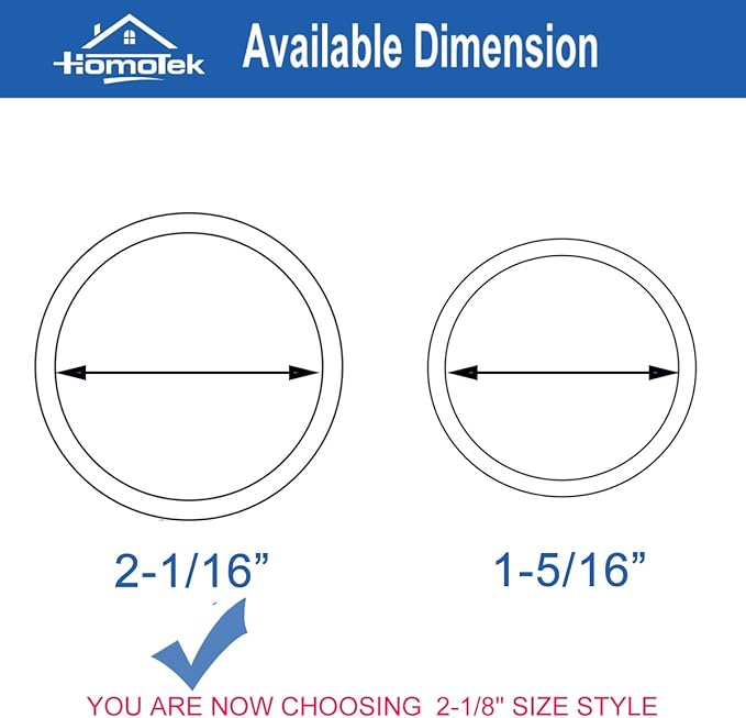 HOMOTEK 4 Pack Closet Door Finger Pull 2-1/16”, Easy Snap in Installation, Oil Rubbed Bronze,Fits a 5/16”Depth x 2-1/16" Diameter Opening Hole