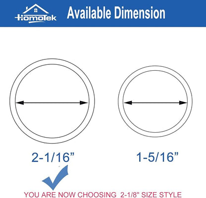 HOMOTEK 4 Pack Closet Door Finger Pull 2-1/16”, Easy Snap in Installation, Oil Rubbed Bronze,Fits a 5/16”Depth x 2-1/16" Diameter Opening Hole