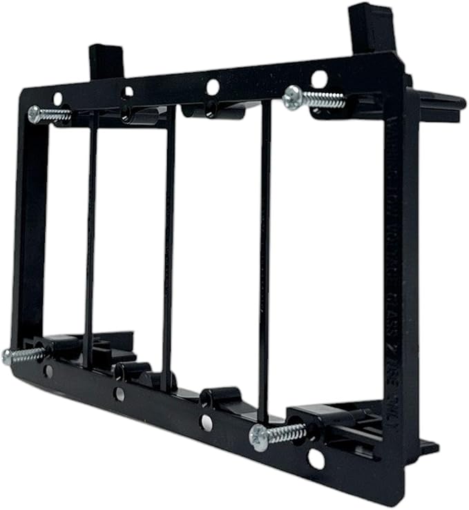 iMBAPrice LV4 Low Voltage Mounting Bracket, 4-Gang | Wall Plate Bracket for Telephone, Network, HDMI, Coaxial & Speaker Cables | Open-Back Low Voltage Mud Ring