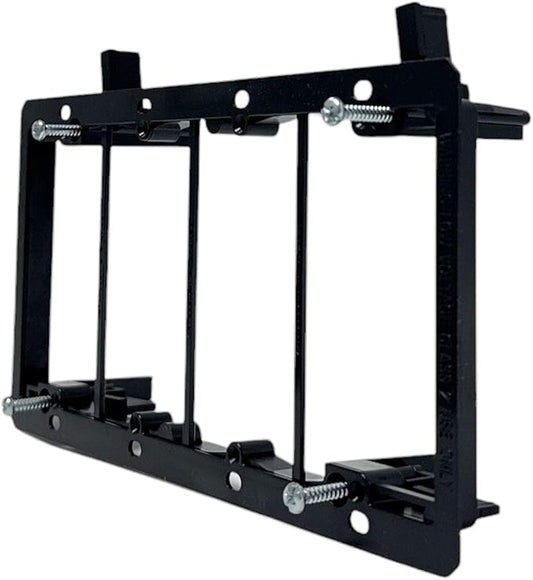 iMBAPrice LV4 Low Voltage Mounting Bracket, 4-Gang | Wall Plate Bracket for Telephone, Network, HDMI, Coaxial & Speaker Cables | Open-Back Low Voltage Mud Ring